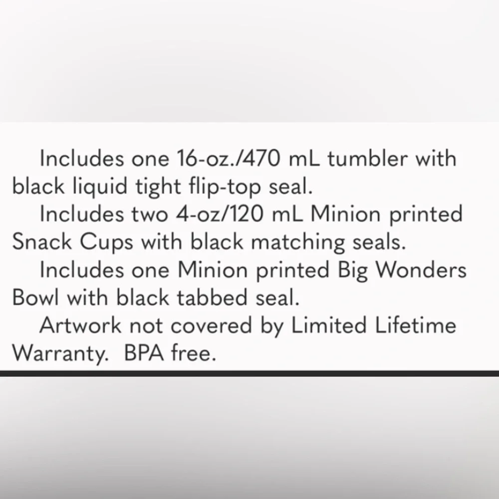 TUPPERWARE MINIONS SNACK SET